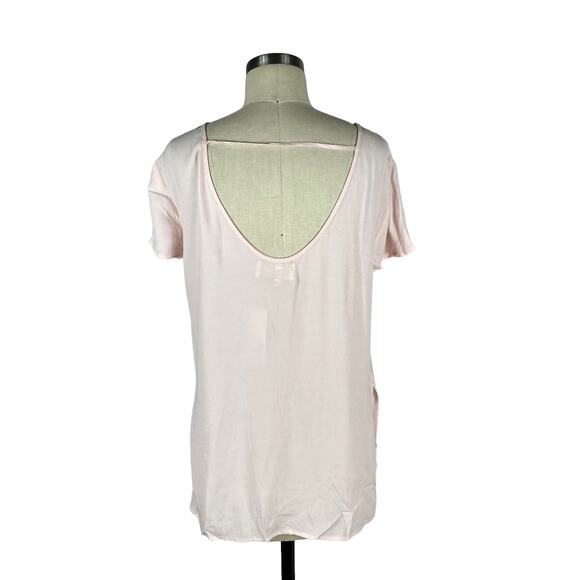 YUMI KIM Blush Pink Tribeca Tee Blouse Women's Size Large NWT Pastel Lightweigh - Picture 3 of 9